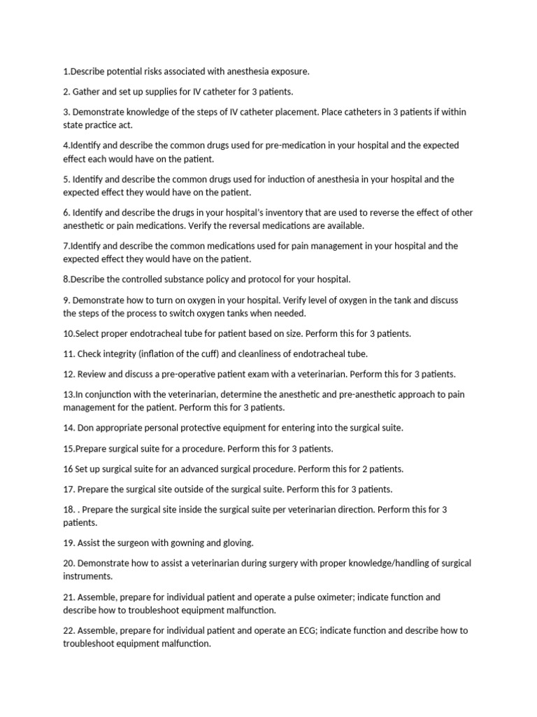 Anesthesia Safety Certification Checklist | PDF | Anesthesia | Clinical ...