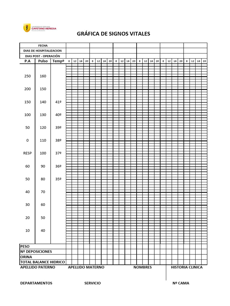 Formato Gráfica Signos Vitales | PDF