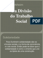 Da Divisão Do Trabalho Social.