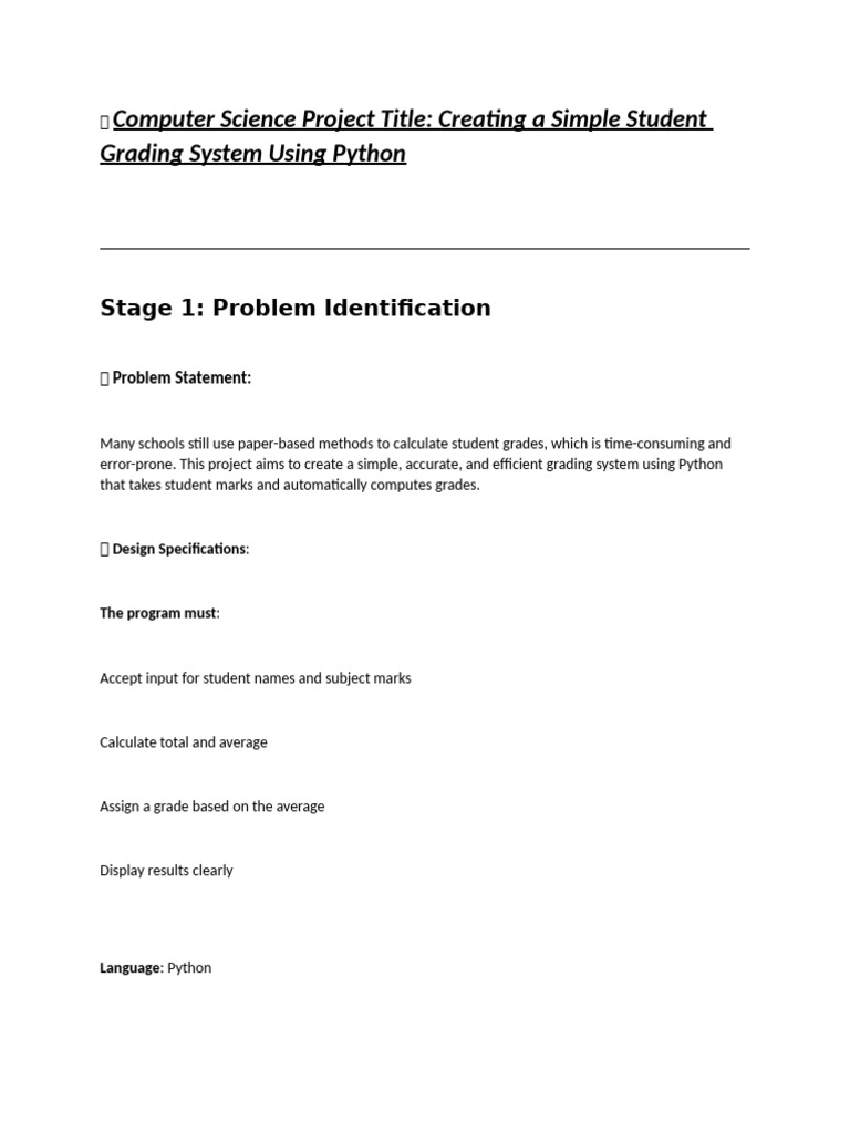Python Student Grading System Project | PDF | User Interface | Command ...