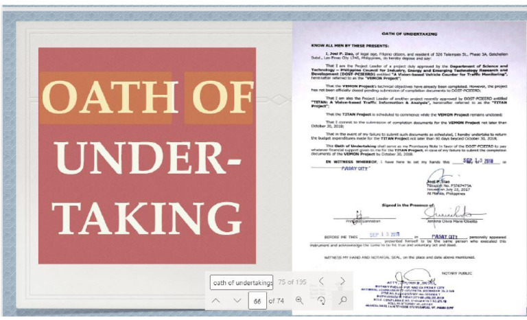 Oath of Undertaking | PDF
