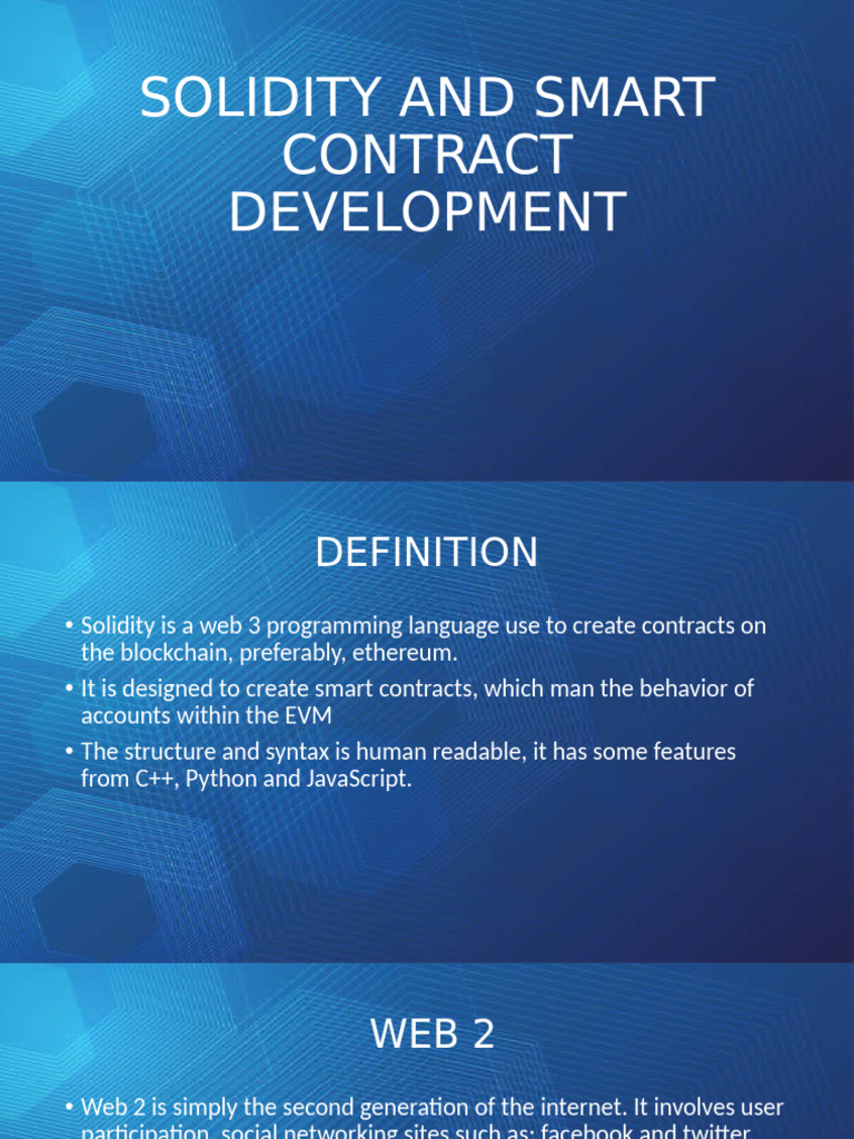 Solidity for Smart Contract Development | PDF | World Wide Web ...