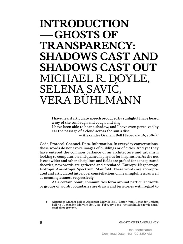 Introduction Ghosts of Transparency | PDF | Crystal | Information