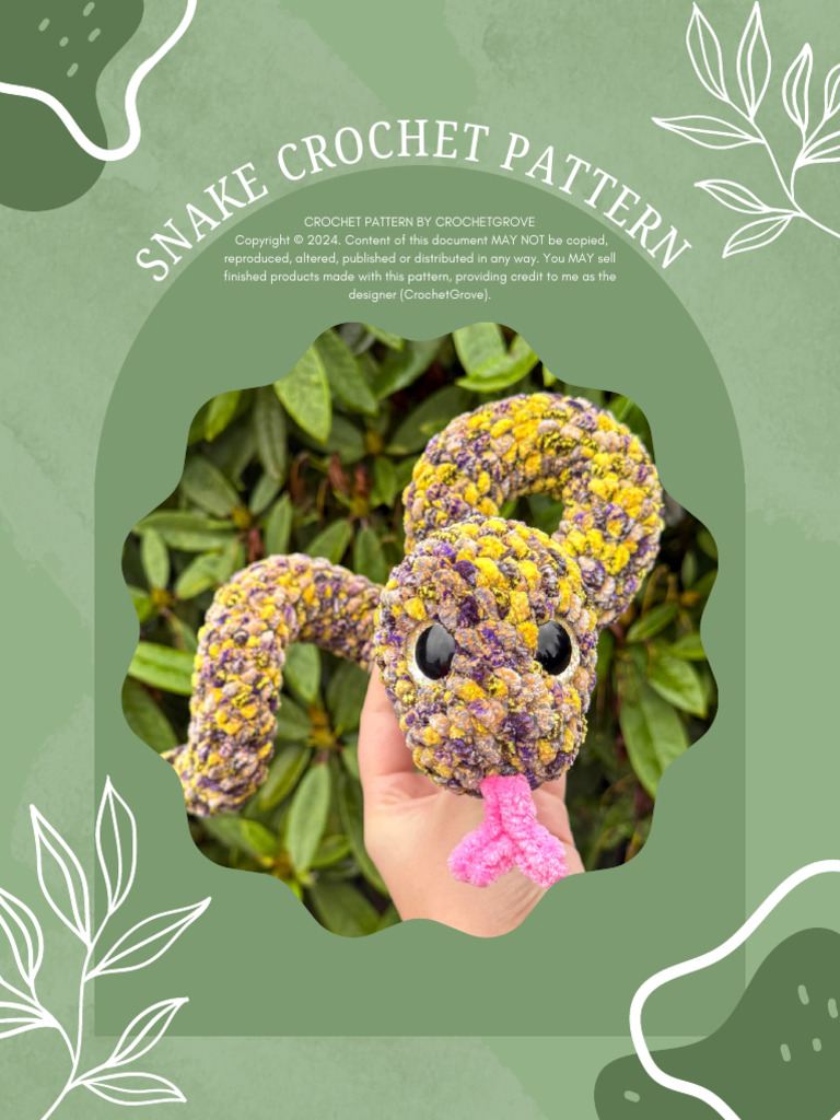 Snake Pattern Final | PDF | Crochet | Crafts