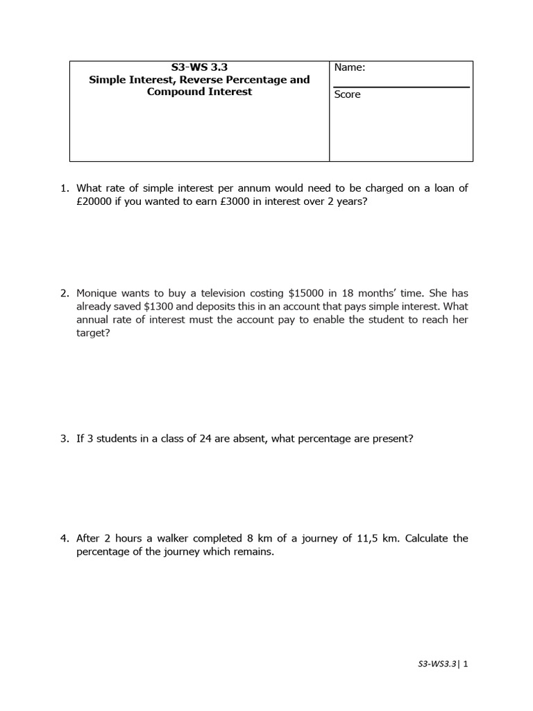 CI Tree Method in Interest Calculations | PDF
