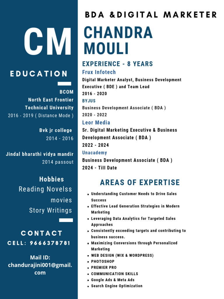 Chandra Mouli BDA Resume Updated - 1