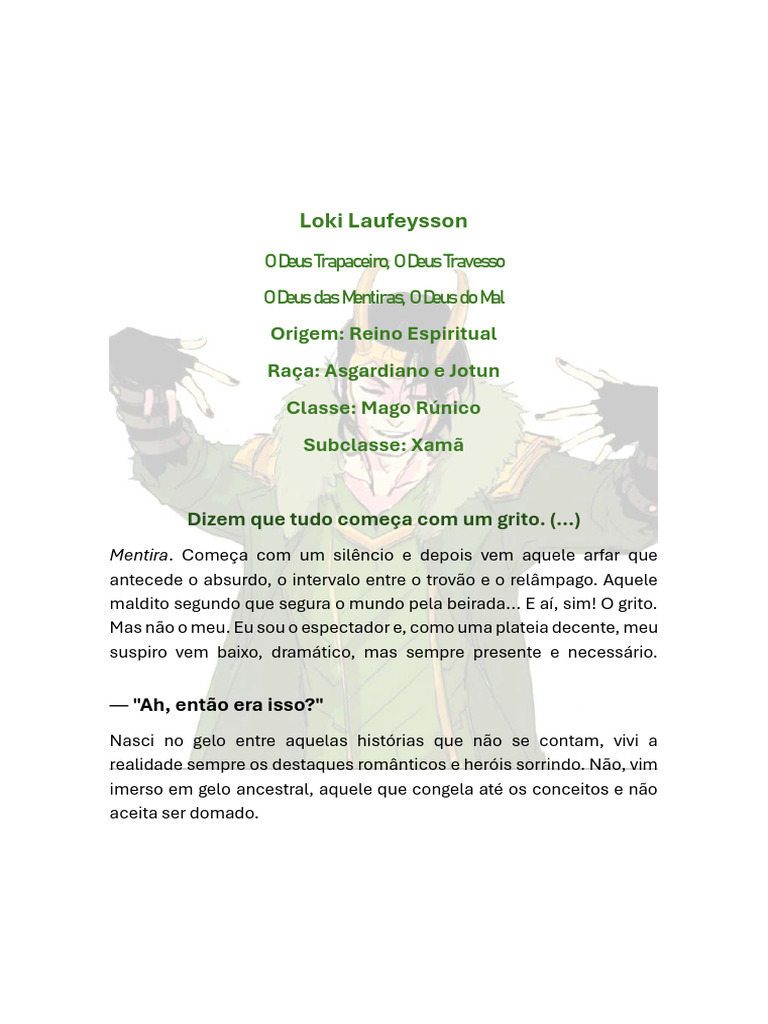 Loki: O Trapaceiro e Suas Relíquias | PDF | Loki | Amor