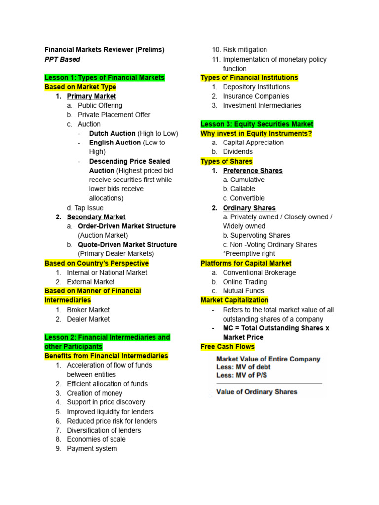 Financial Markets Overview and Analysis | PDF | Technical Analysis ...