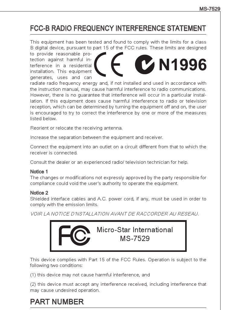 Msi Ms 7529 Ver 1.1 Manual