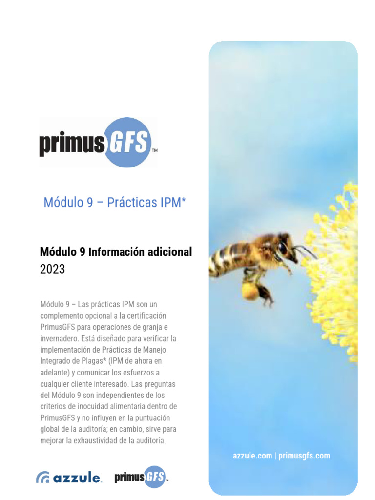 PGFS ND 027s R0 PrimusGFS General Regulations Appendix 8 Module 9 ...