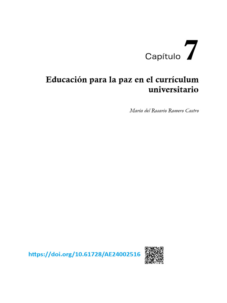 7 Educacion para La Paz | PDF | Plan de estudios | Paz
