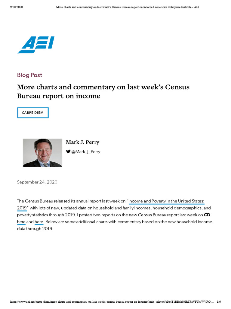 AEI 2020 More Charts and Commentary On Last Week's Census Bureau Report ...