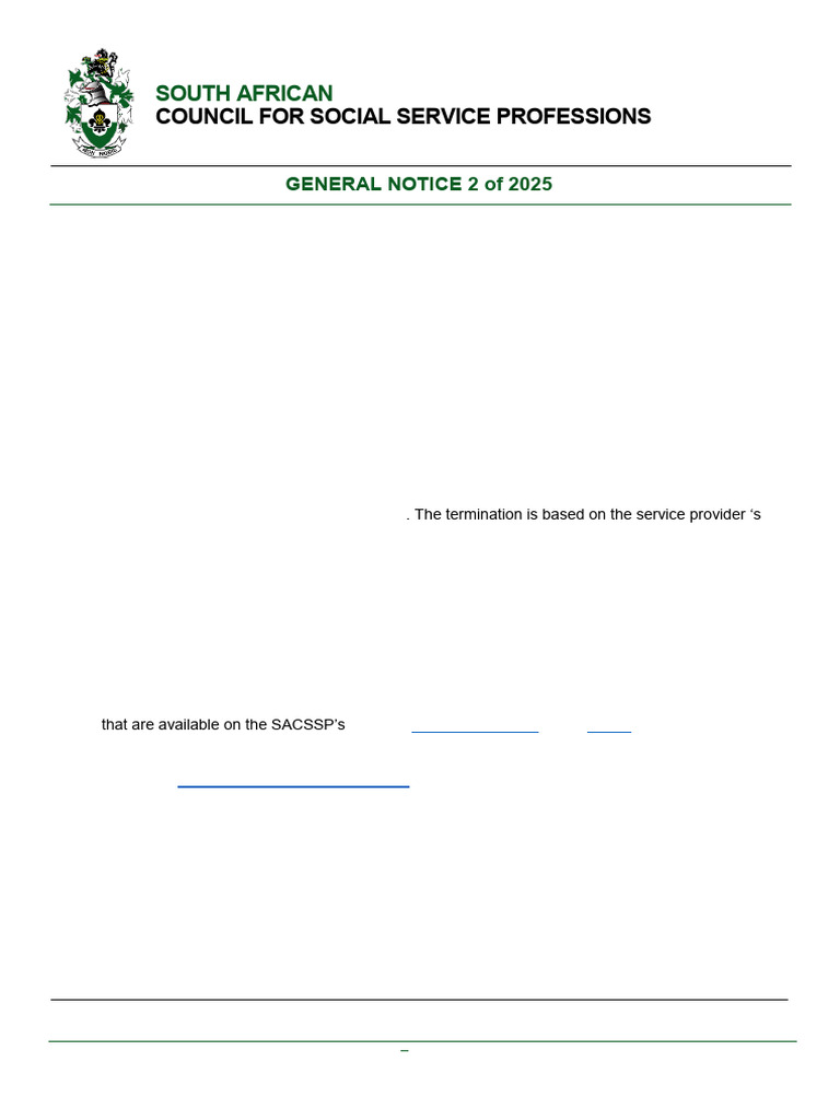 SACSSP Manual Registration Notice 2025 | PDF | Social Work
