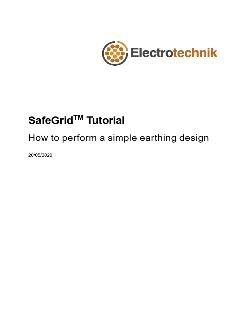 SafeGrid Earthing Design Tutorial | PDF | Electronics | Electric Power