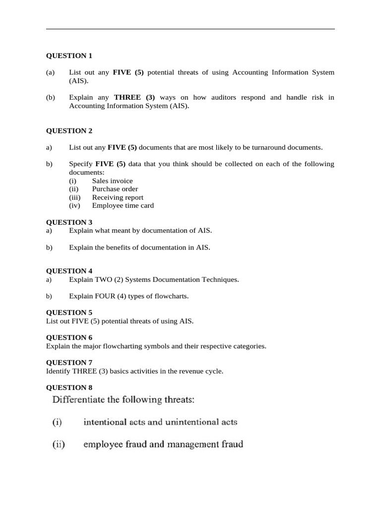 AIS Risks and Documentation Techniques | PDF