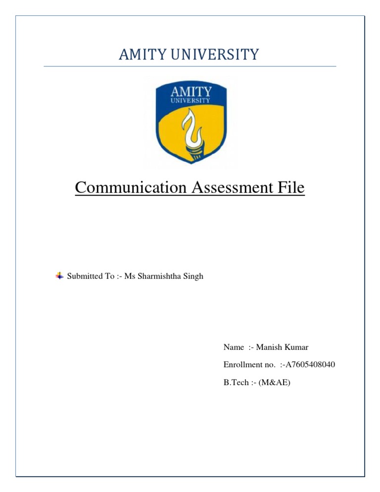 Amity University Manish | PDF