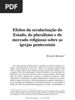 Efeitos da Secularização...