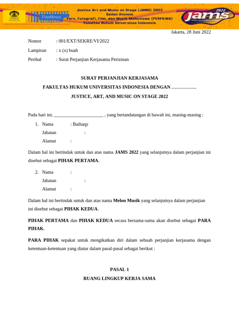 Format SPK Perizinan | PDF