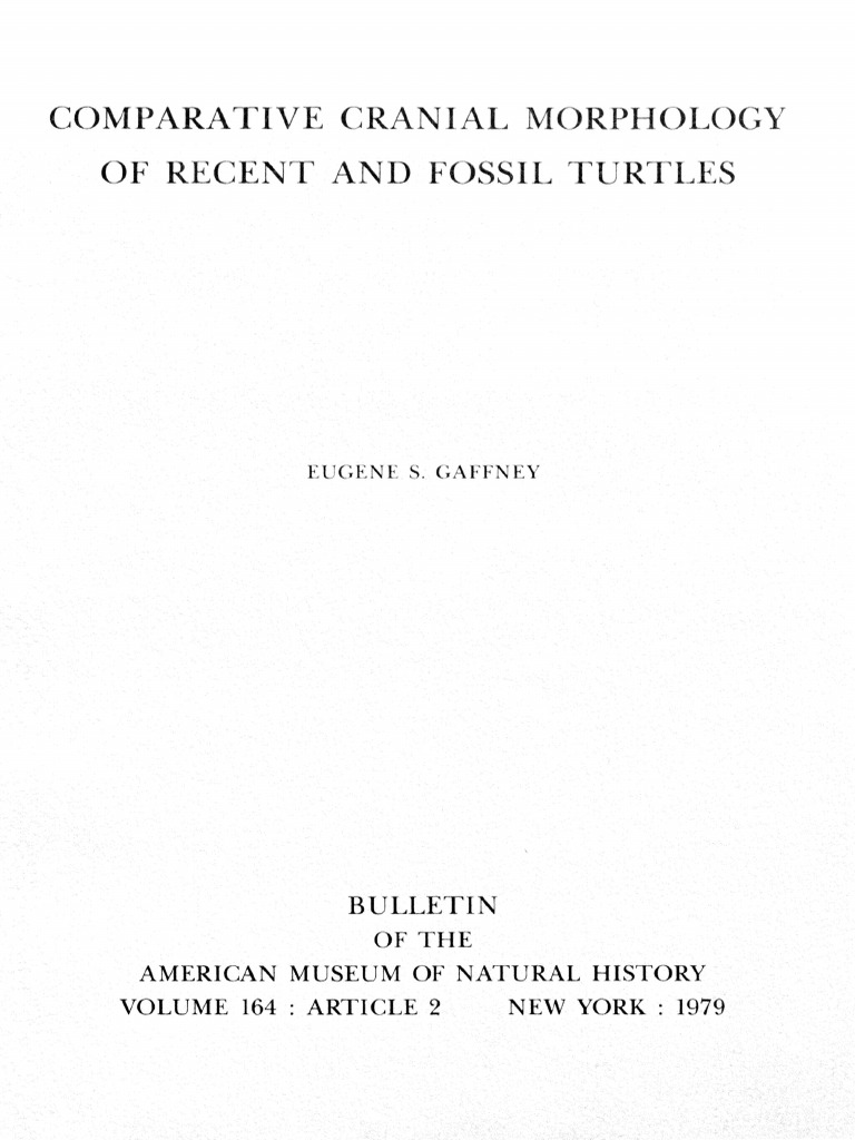 Comparative Cranial Morphology of Turtles | PDF | Skull