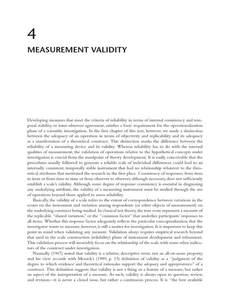 Understanding Measurement Validity | PDF | Validity (Statistics ...