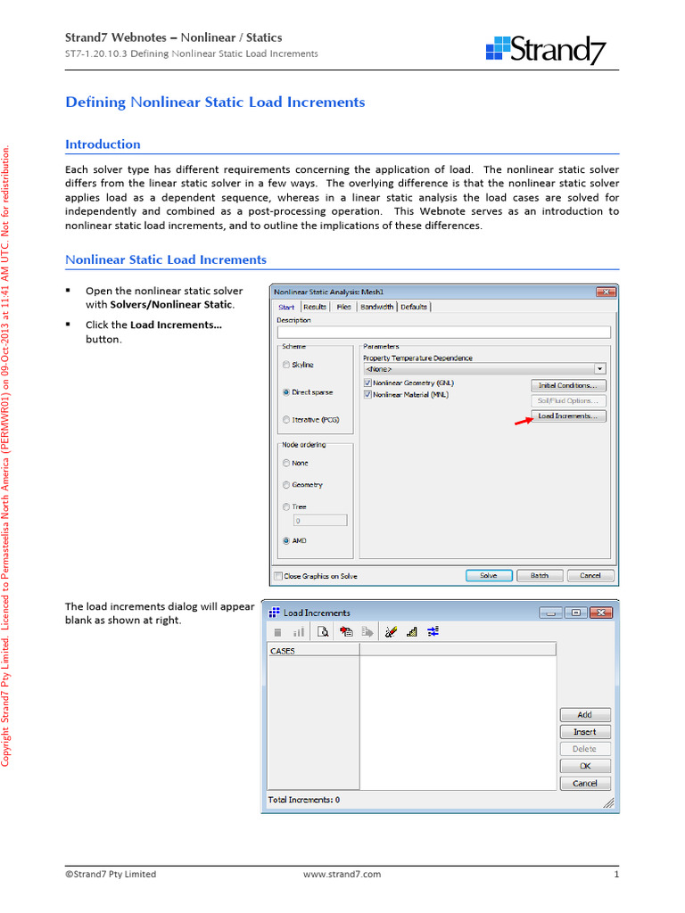 Nonlinear Static Load Increments Guide | PDF | Microsoft Excel ...