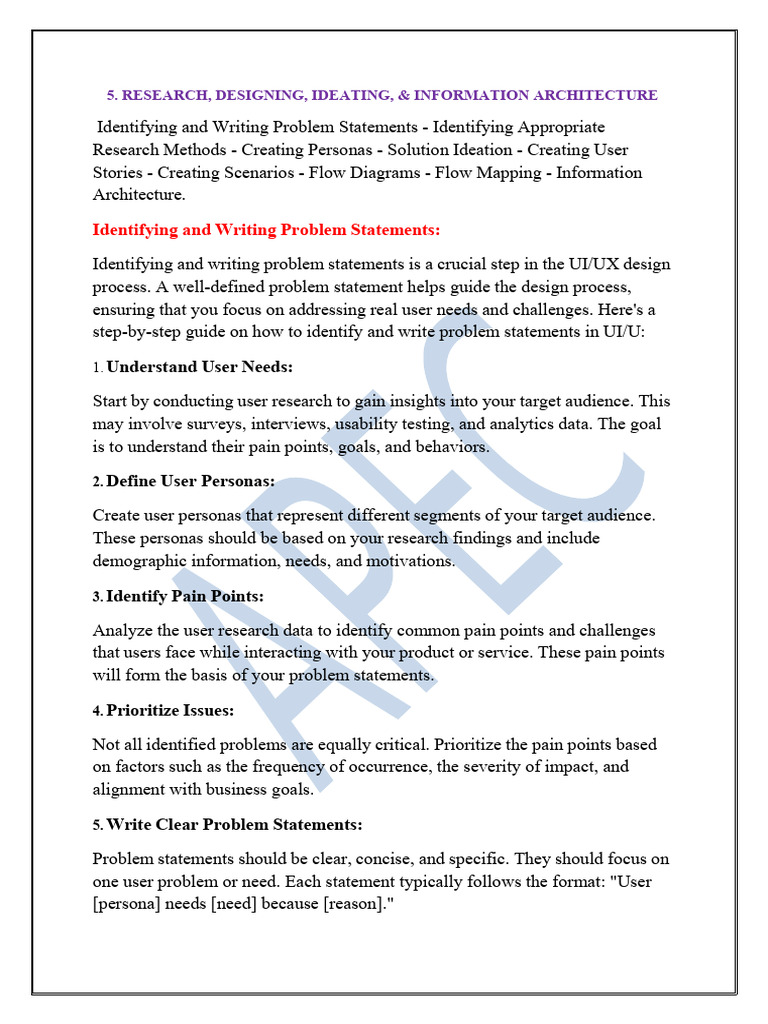 Crafting Effective Problem Statements | PDF | Usability | User Interface