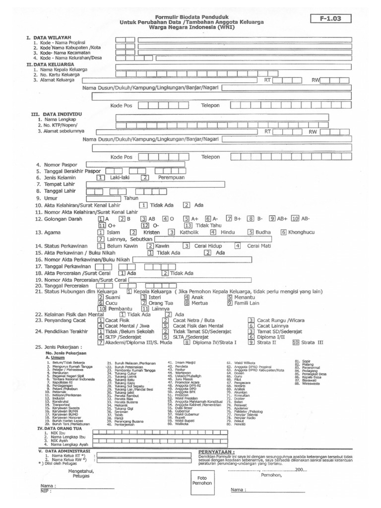 Formulir Perubahan KSK Ok | PDF