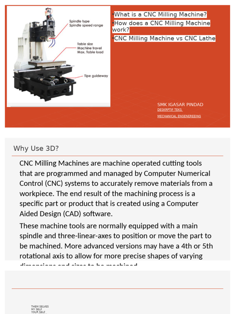 CNC Milling Machine Overview | PDF | Numerical Control | Machining