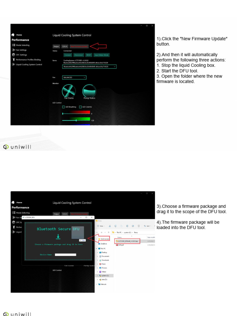 Firmware Update Guide for Cooling System | PDF