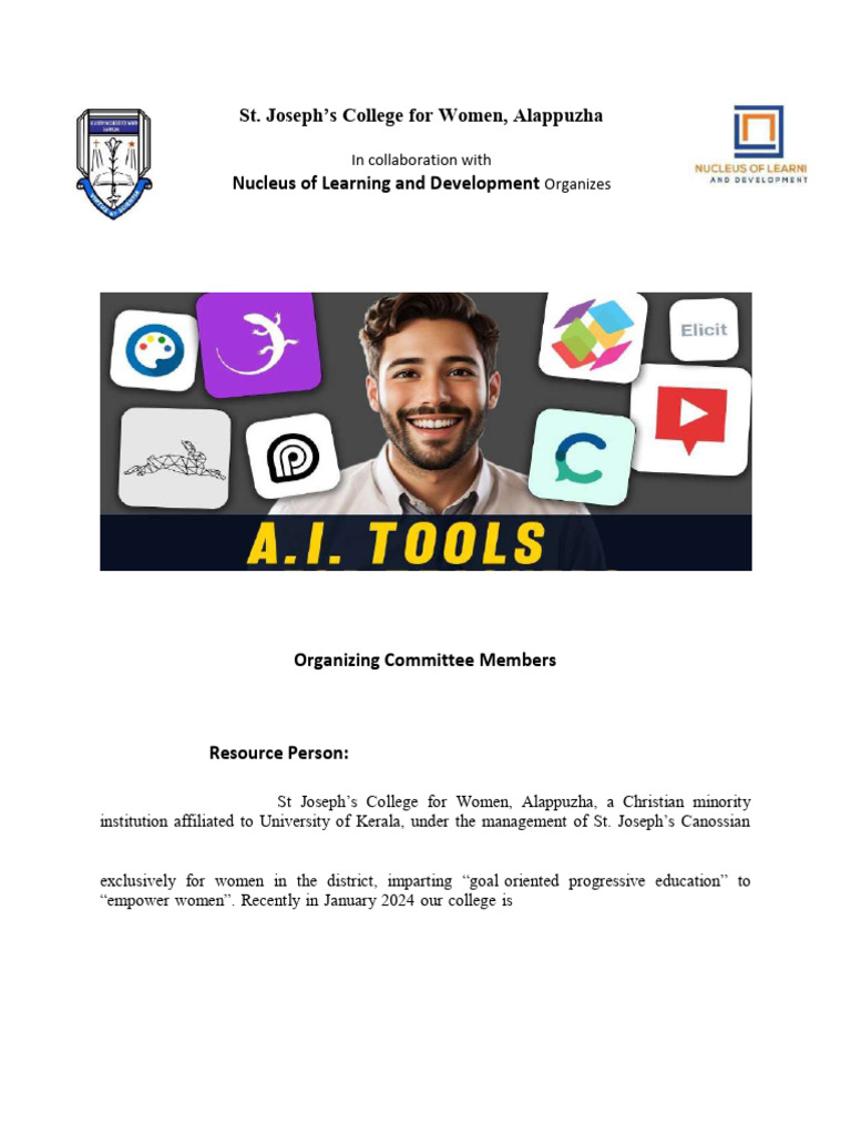 AI Tools Workshop for Research | PDF | Artificial Intelligence ...