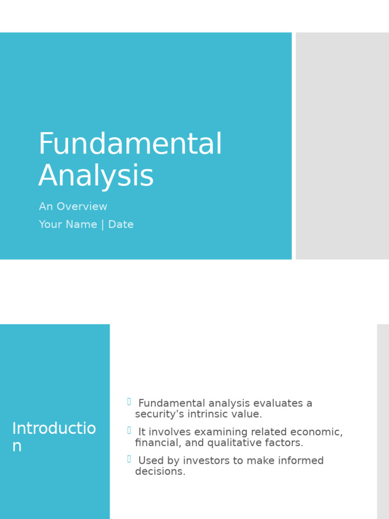 Overview of Fundamental Analysis | PDF