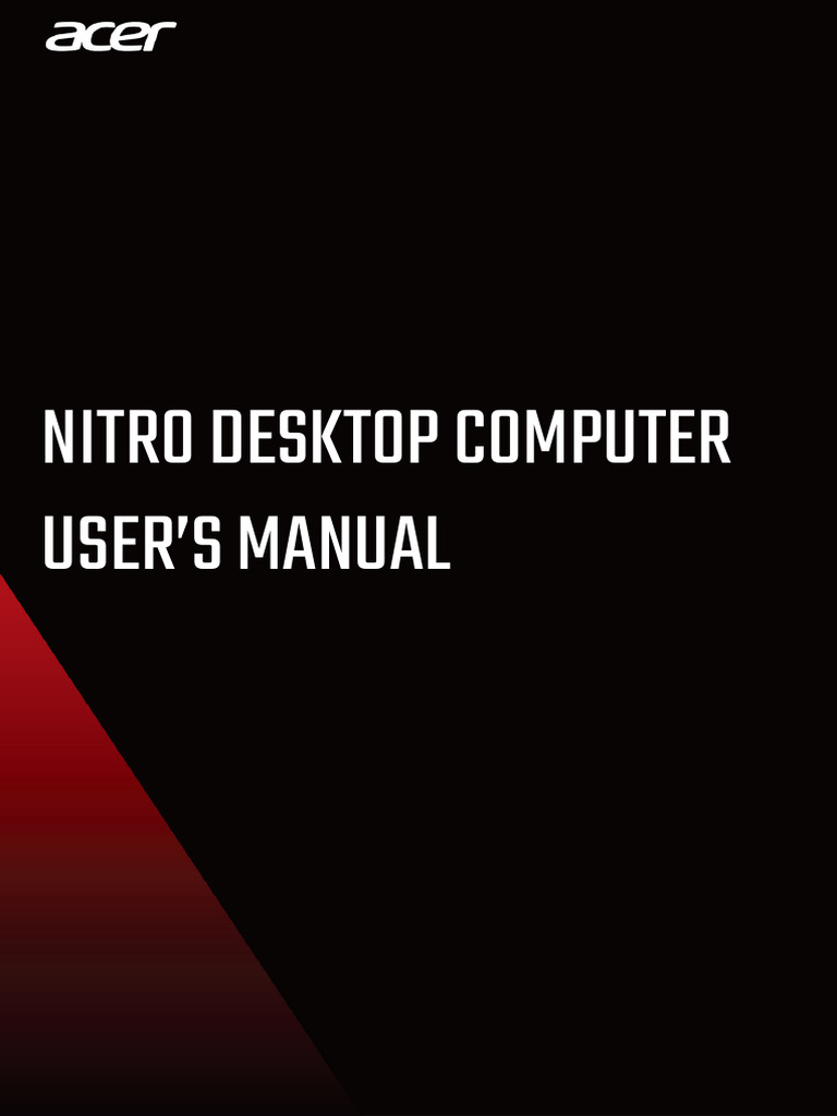 Acer Nitro Desktop User Manual | PDF | Usb | Wireless Lan