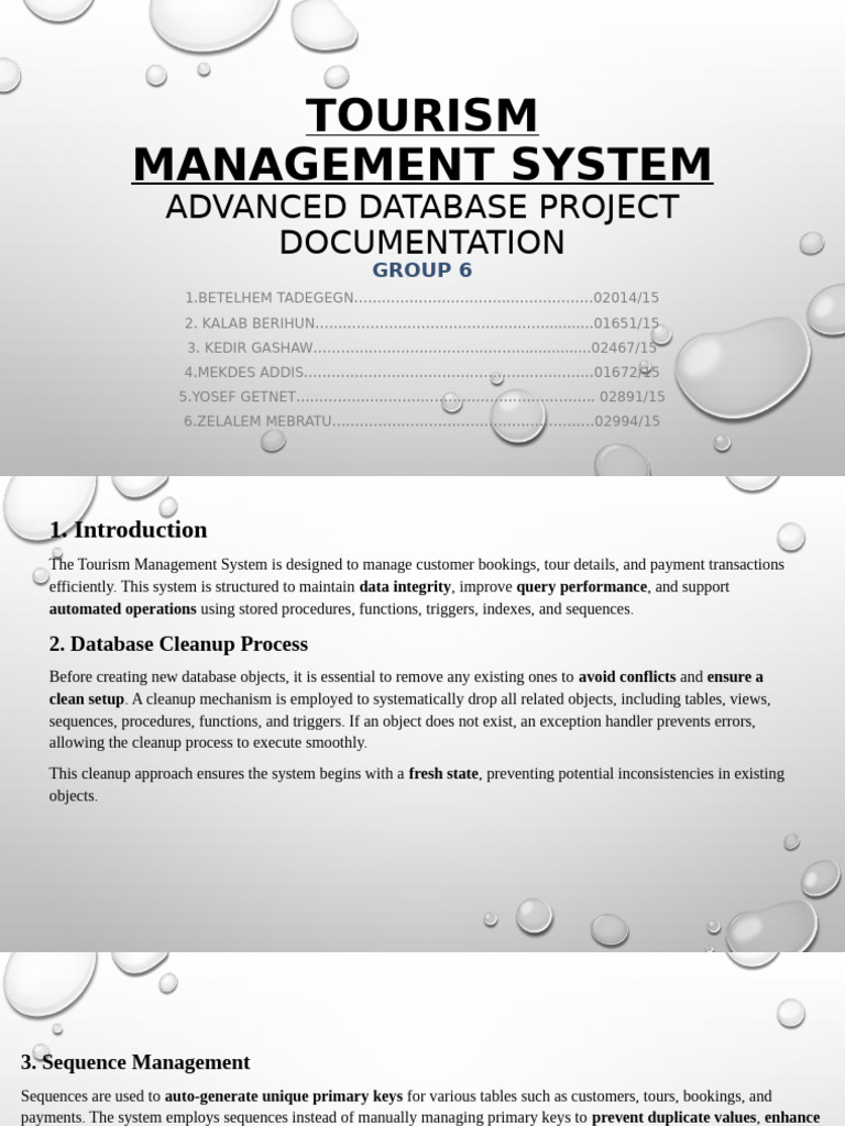 Tourism Management System | PDF | Database Index | Databases