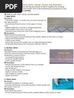 Sewing Defects and Solutions Guide | PDF | Seam (Sewing) | Sewing