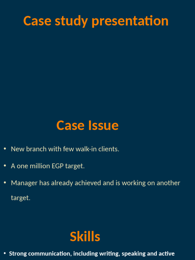 Case Study Presentation | PDF