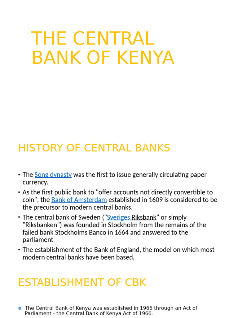 Functions of the Central Bank of Kenya | PDF | Monetary Policy ...