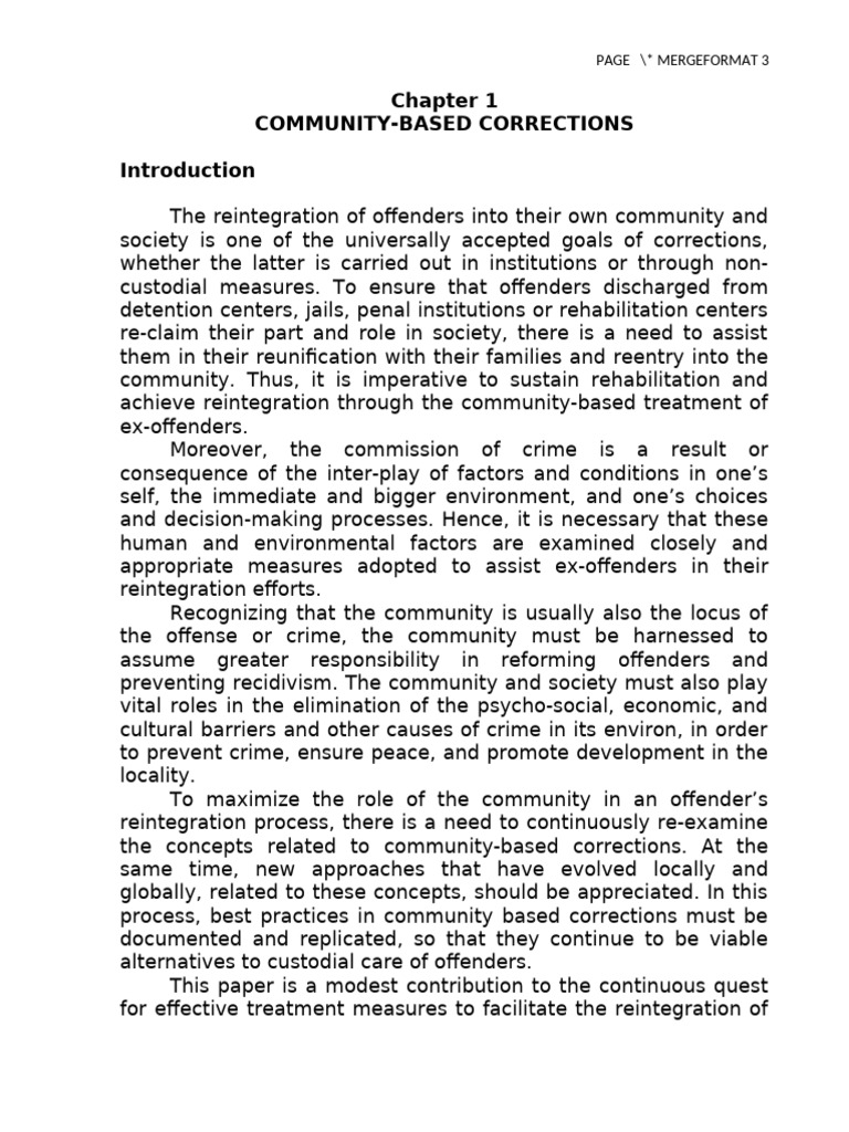 Community-Based Corrections Overview | PDF | Prison | Parole