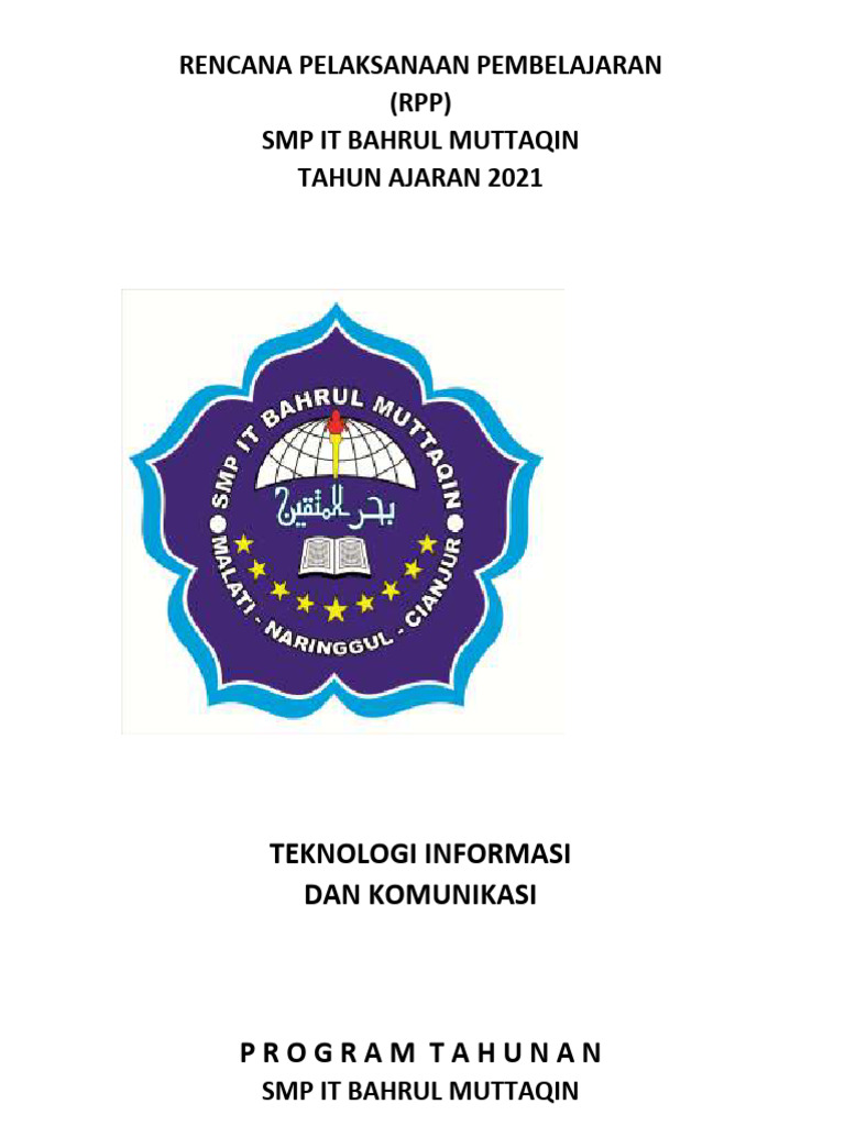 Cover Rencana Pelaksanaan Pembelajaran | PDF