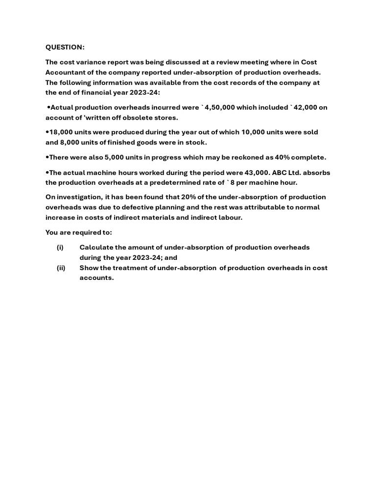 Overhead Cost Analysis and Allocation | PDF | Business Economics | Business