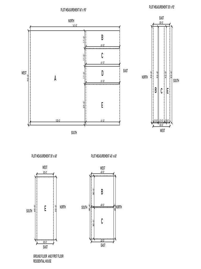 Plot Measurements for Residential Design | PDF