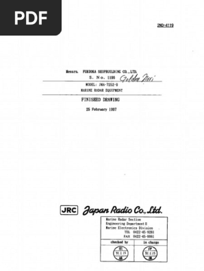 JRC Marine Radar Equipment JMA-7303 | PDF