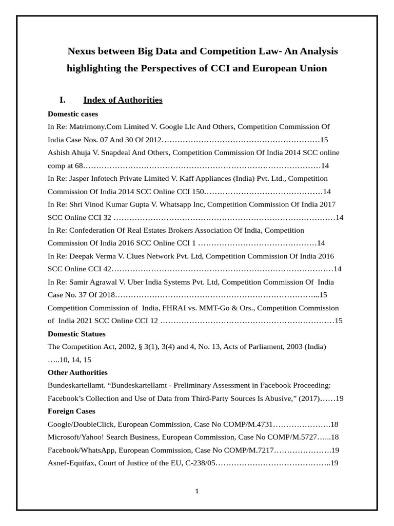 Big Data's Impact on Competition Law | PDF | Competition Law | Privacy