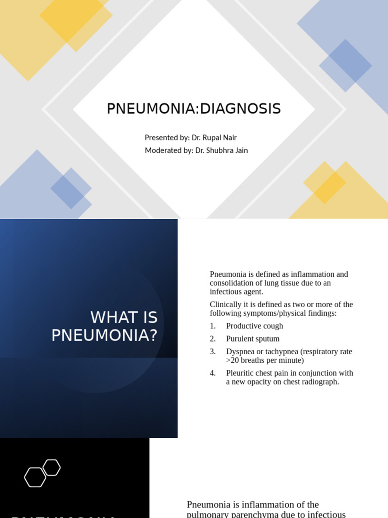 Pneumonia Diagnosis and Classification Guide | PDF | Pneumonia | Lung