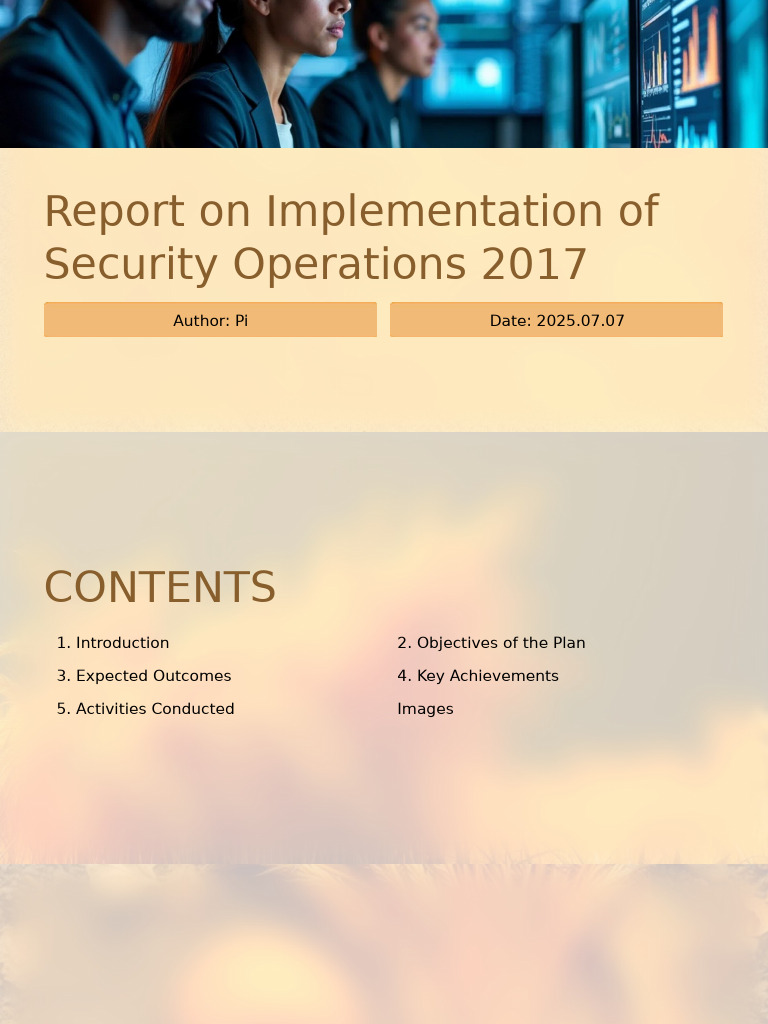 2017 Security Operations Implementation Report | PDF | Governance ...