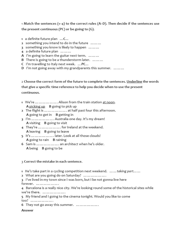 Future Tenses in English Grammar Exercises | PDF | Linguistics | Grammar