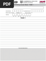 IELTS Writing Task 1 Answer Sheet | PDF | International English ...