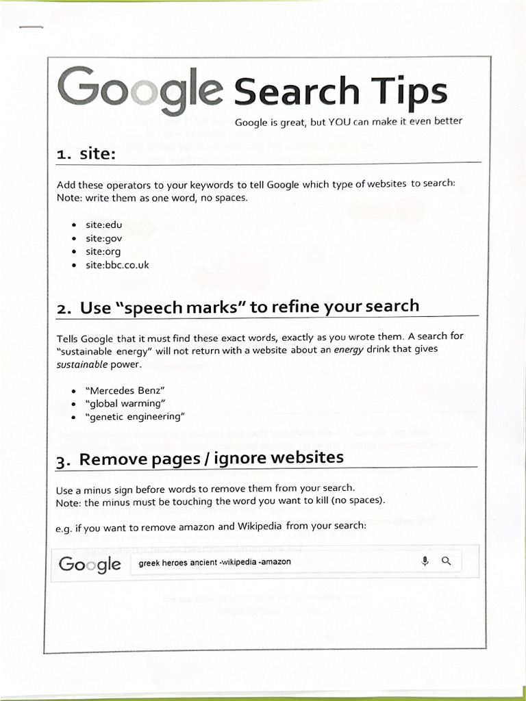 Google Tips! | PDF