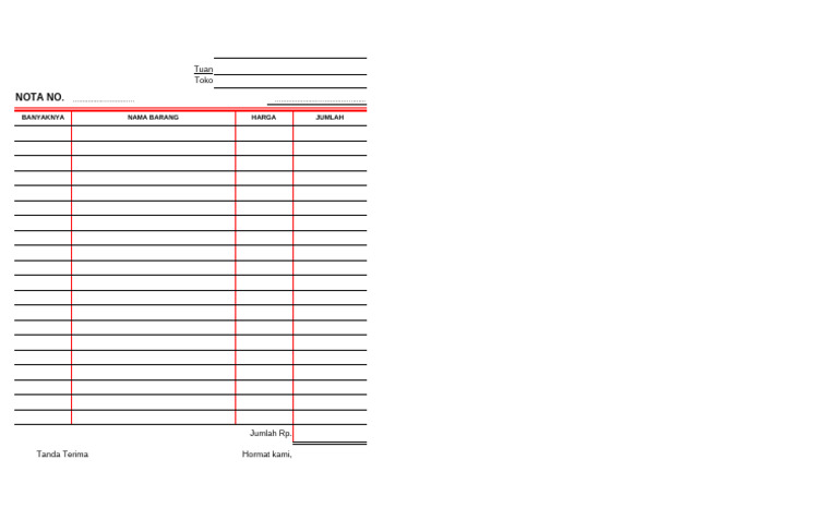 Format Nota | PDF