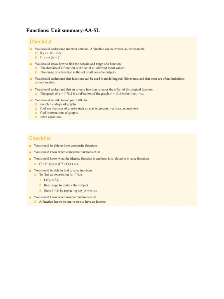 Functions AA HL | PDF