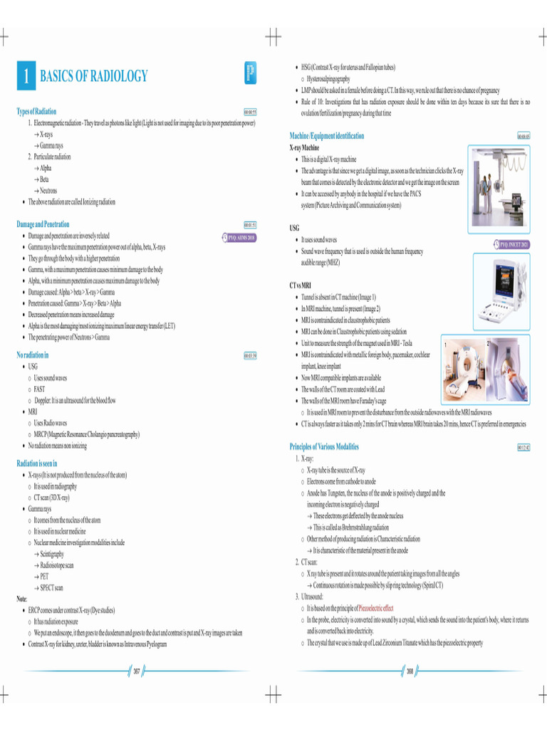 Radiology Basics: Radiation Types & Imaging | PDF | Magnetic Resonance ...